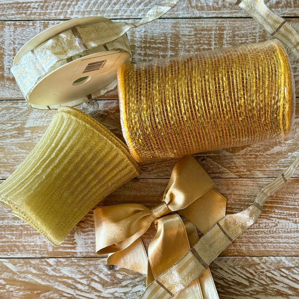 ⭐️Gold Ribbon Mixed Lot Bundle Party⭐️ (Assorted Lengths & Widths)